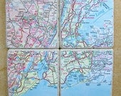 New York City Map Coasters