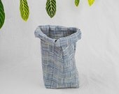 Sculptural tall pot, sariki blue