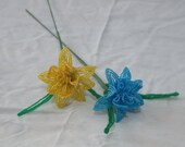Dahlia's  French Beaded Flowers