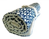 dpn knitting needle organizer - navy geometric