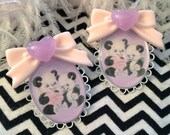 Panda Pals Large Cameo Earrings