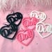 Black, White or Candy Pink Acrylic DOLL Earrings