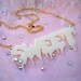 Cream SWEET Acrylic Necklace