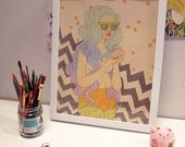 The static in front of your dreams - framed original painting