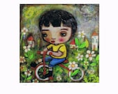 art print, 'Tricycle Boyr', print from my original painting,open editon