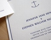 Nautical Wedding Invitation - Anchor (Sample Set)
