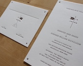 Letterpress Wedding Invitation - Weathervane (Sample Set)
