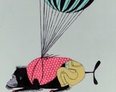 flying - original painting - art