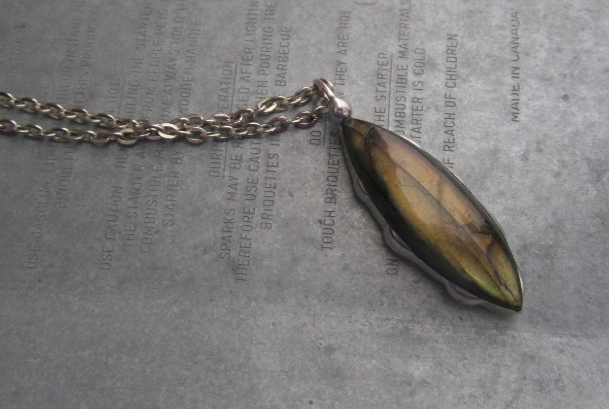 Labradorite Rainbow Flash Stone Necklace by Heidi Urbanski on etsy