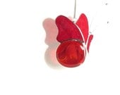 Stained Glass Suncatcher Red Butterfly