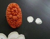 SALE cora ring - vintage glass cabochon