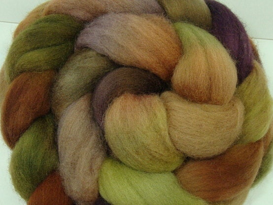 SALE Hand Dyed Falkland Top in Chai Multi Color Combination