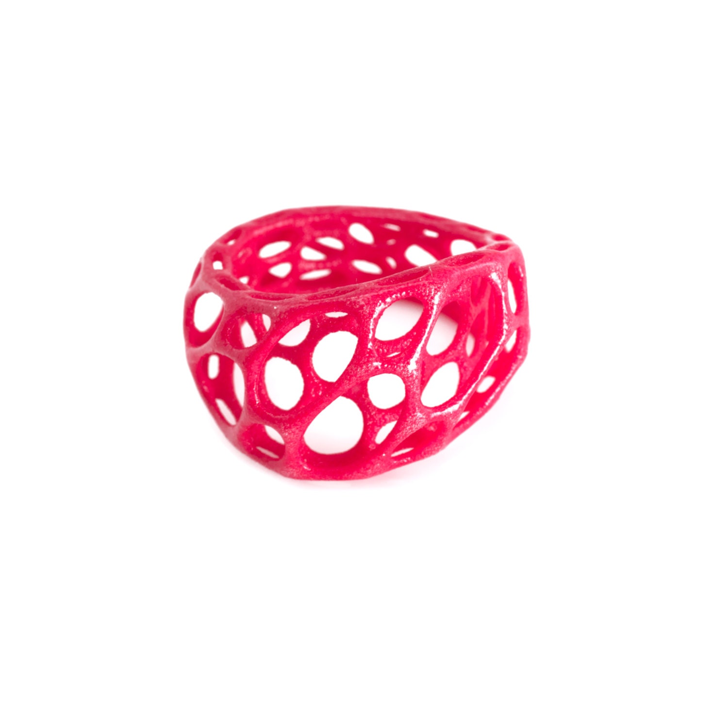 2-layer twist ring - neon pink