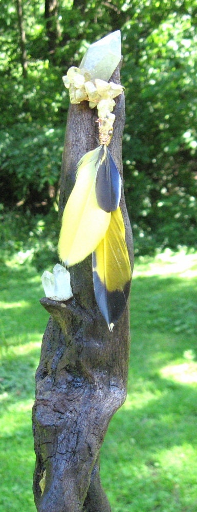 Golden Stones Driftwood Wand