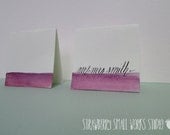 Horizon- Ombre watercolor escort wedding seating cards made to order