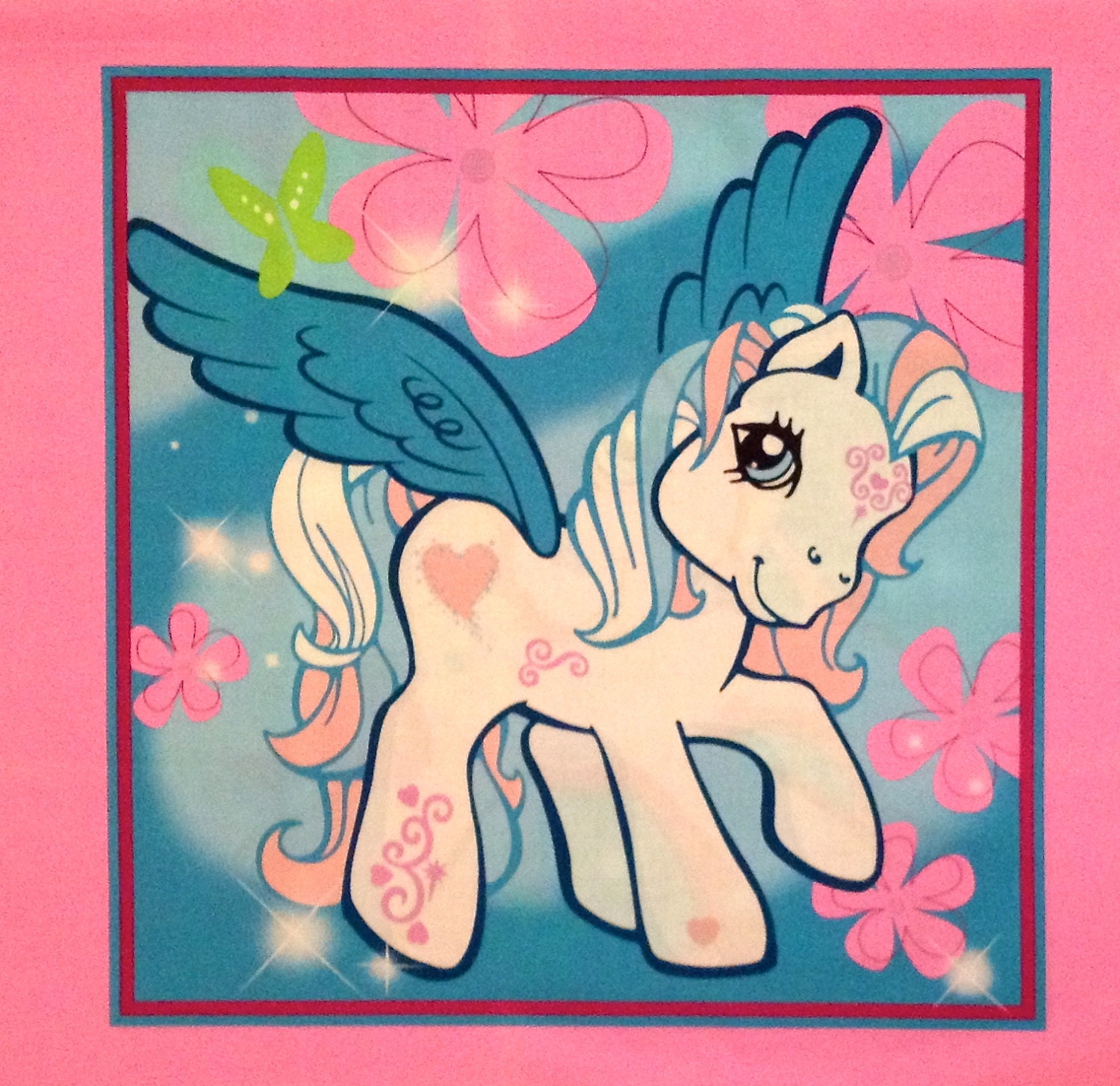 My LITTLE PONY Fabric - MLP Pillow Panel Quilt Block - Retired