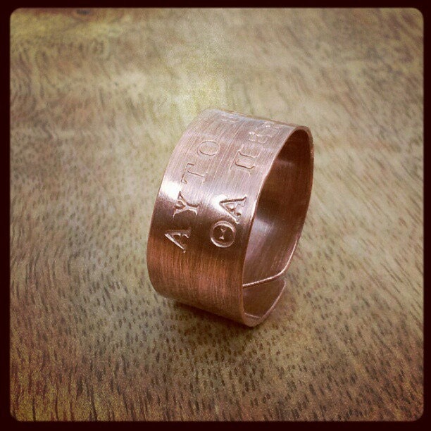 Personalized Thumb Ring - Unisex Wide Band Ring