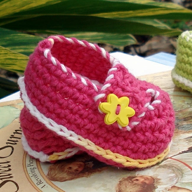 Baby Crochet Pattern Booties Button Loafers PDF 2