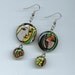 Girl Before a Mirror EARRINGS recycled book page Asymmetrical earring