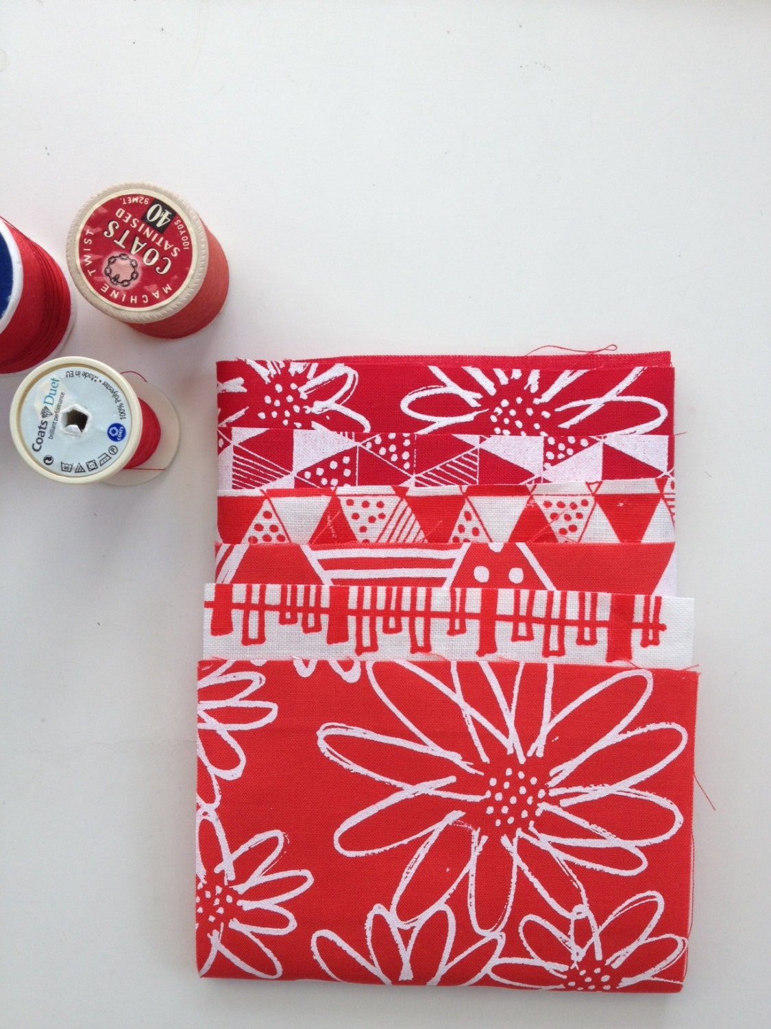 screen printed fabric scrap pack