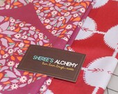 Flowers and Dots Modern Cotton Fat Quarter FQ Bundle 2 prints Maroon and Light Grey  Quilting Sewing Field Study