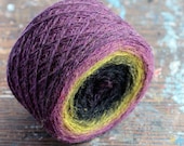 Pure wool knitting yarn - 100 g -- mustard, purple, lilac