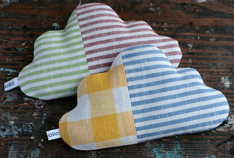 Lavender sachets -- lavender clouds -- set of 2