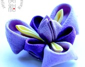 Ayame (Iris) Tsumami Kanzashi Clip