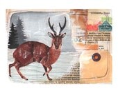 Winter Deer Art Print 8x10 - Stay There