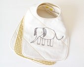 baby bib, organic, elephant