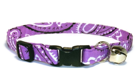 Cat Collar - Purple Bandana