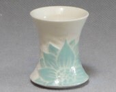 Aqua Flower Tiny Flared Vase... In Stock