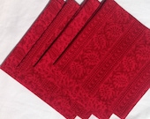 Cloth napkins 4 17" handmade cotton indian prints