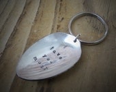 Vintage Silver Spoon Key Chain Love You Most