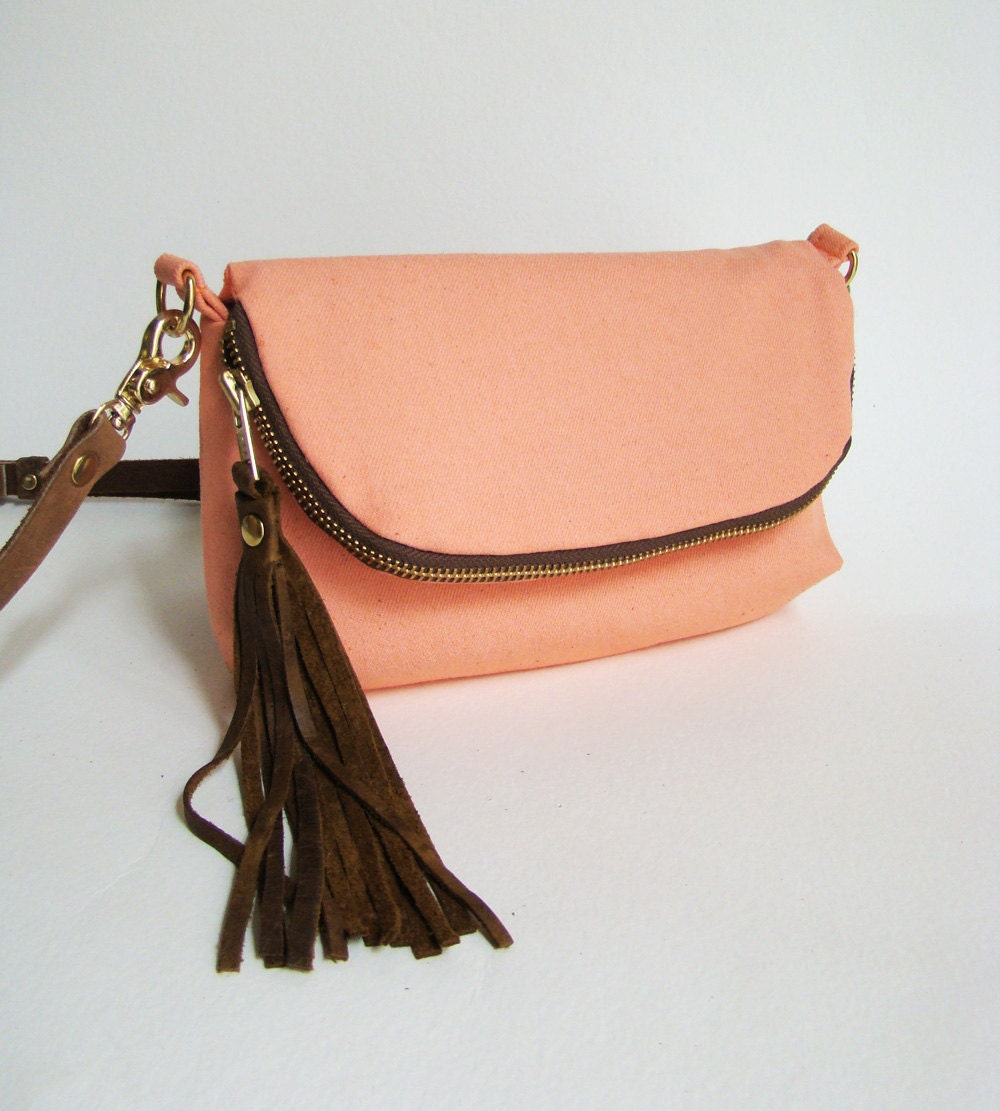 Creamsicle 3-in-1, small cross-body bag, clutch, or large wallet, ready to ship