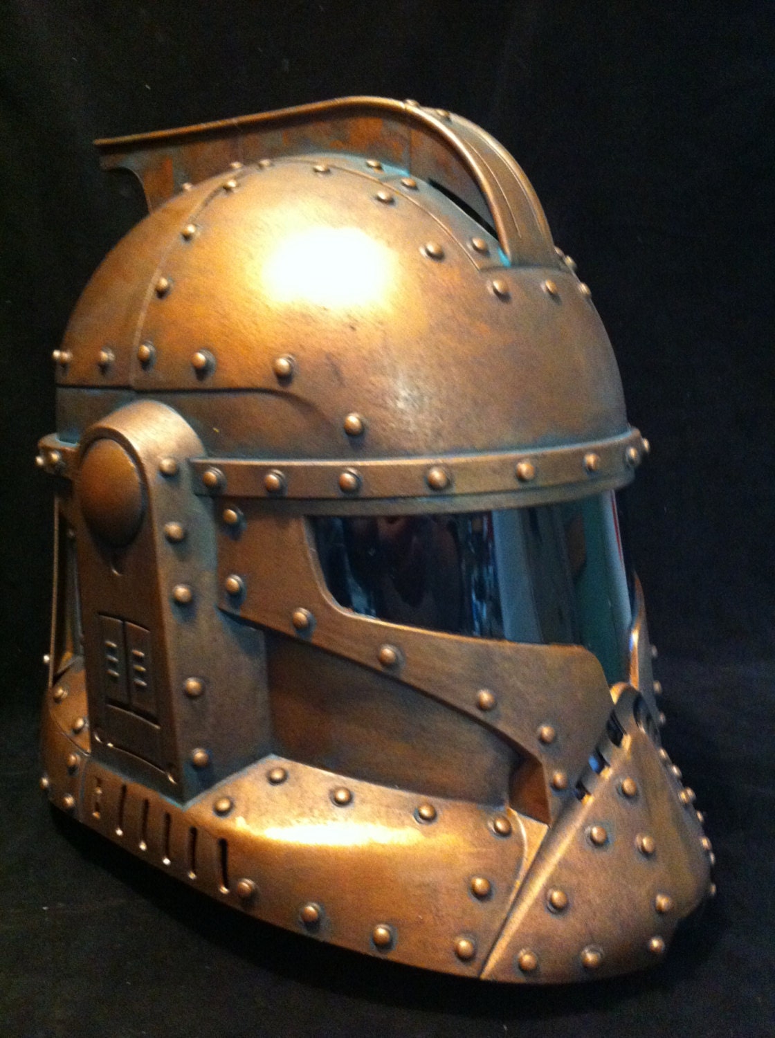 Steampunk Copper CloneTrooper Stormtrooper Helmet Life Size Cosplay  Battle damaged Star Wars