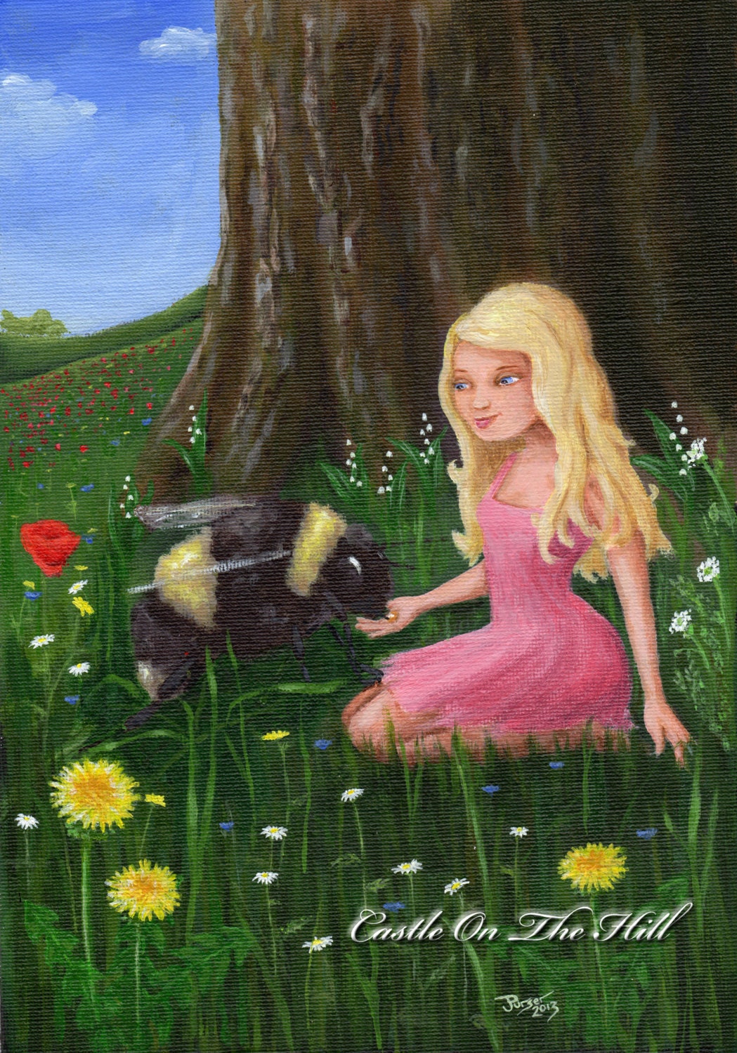 Bee Painting - 7 x 10
