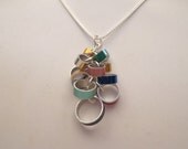 Jangly needle pieces necklace - 18" chain