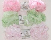 Crinkle Ribbon - Seam Binding - Pink Lemonade  - Kiwi - Pink - Light Pink - Light Green - 15 Yds.