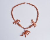 wooden bead animal zoo necklace 2