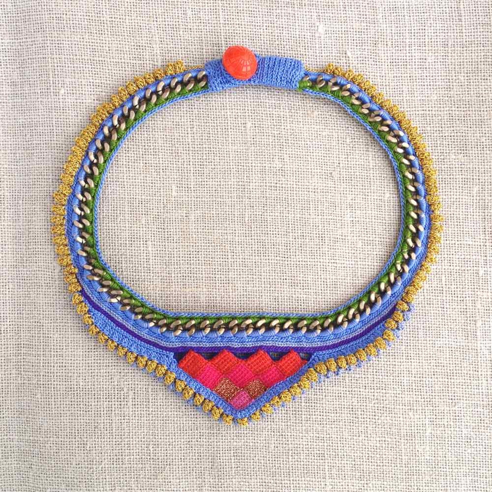 bib Bollywood inspired necklace
