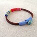 leather and cotton bracelet