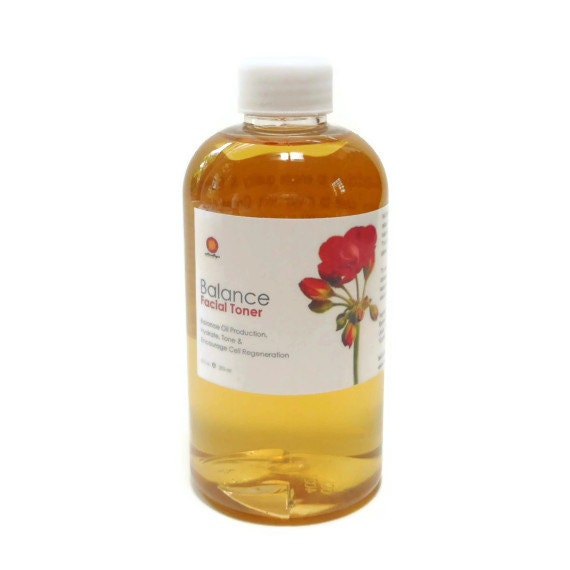 Organic Balancing Clarifying and Repairing Face Toner - Geranium, Calendula, Neroli and Vitamin B3. Combination, Problematic, Oily, Acneic.