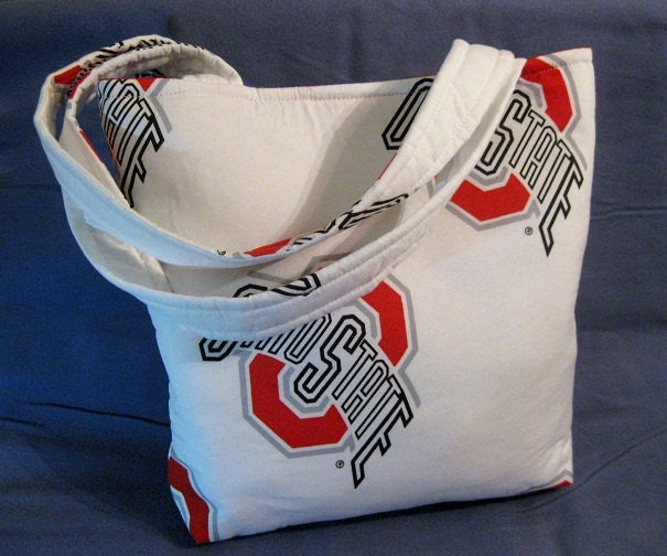 Ohio State Buckeyes purse tote shoulder bag white