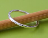 Hammered Stacking Ring - Sterling Silver - Size 2 to 15
