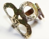 IMJ Key Ring Simple Hammered Brass Ring