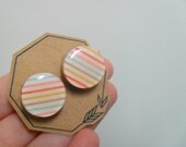 Stripe Wood Earrings