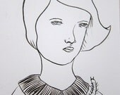 STUDIO SALE Centipede Original Drawing Framed