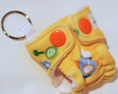 Little Green Men (OBV lining) - Mini Fitted Cloth Diaper Keychain