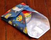 SALE - Owls - Reusable Sandwich Wrap from green by mamamade